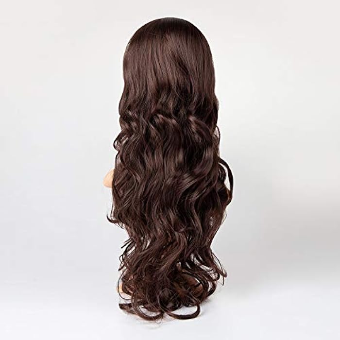 DILLARDS Lau-Daily Dark Brown Synthetic Wigs Wavy Long Wigs Brown Curly Long Wigs For Women And Ladies - Image 5